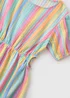 Girls Multicolour Stripe Textured Dress (7-15yrs) - Age 7 Years Image 2