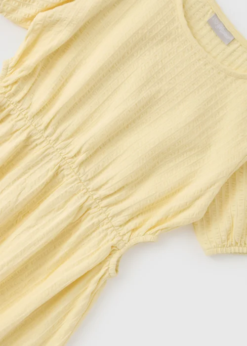 Girls Yellow Textured Dress (7-15yrs) - Age 7 Years Image 2