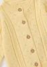 Girls Yellow Stitch Caridgan - Up to 1 Month Image 2