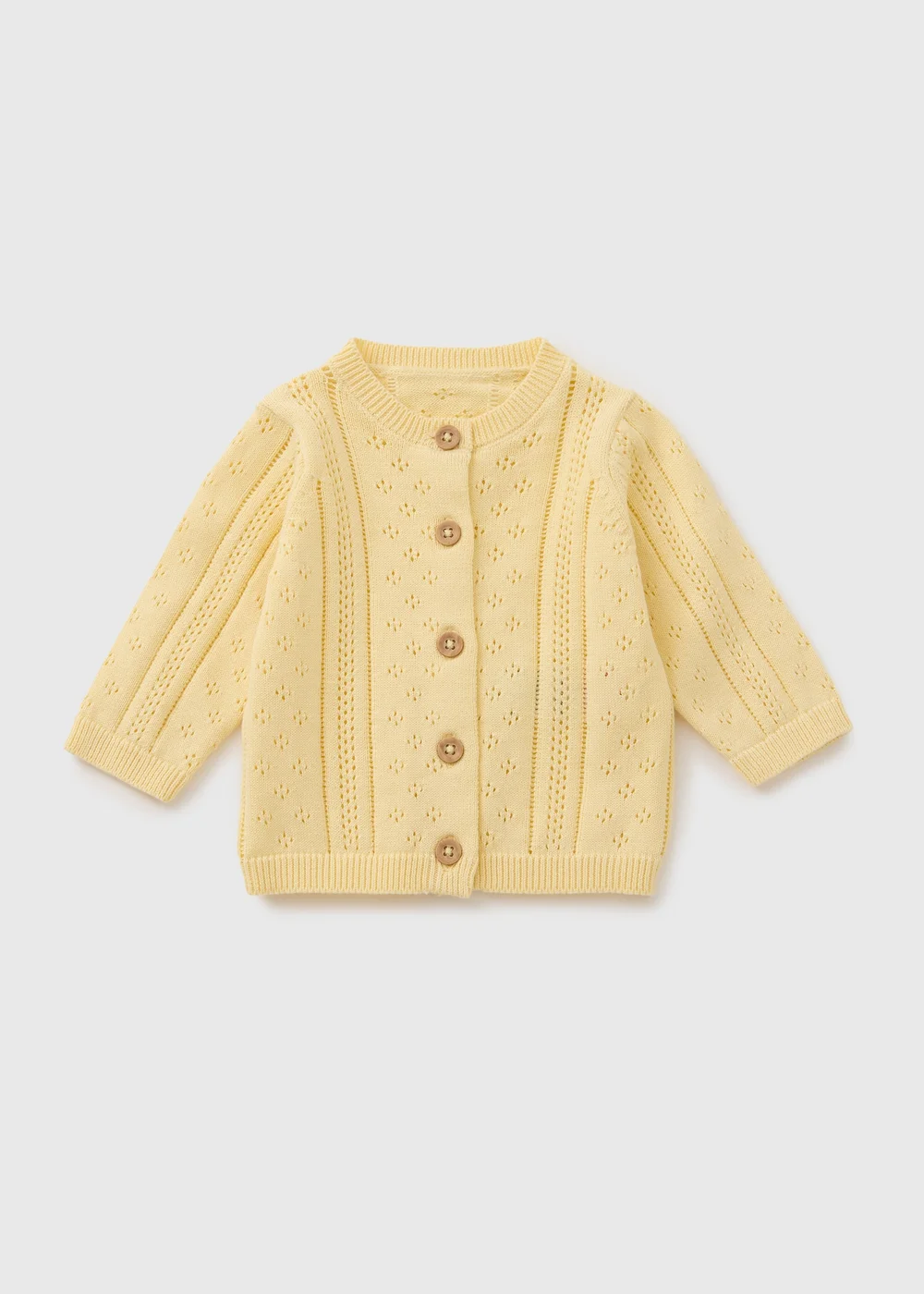 Girls Yellow Stitch Caridgan - Up to 1 Month Image 1