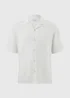 White Linen Short Sleeve Shirt - Small Image 4