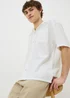 White Linen Short Sleeve Shirt - Small Image 1