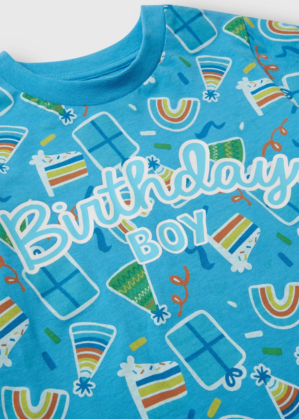 Boys Blue Birthday Boy Short Pyjama Set (1-7yrs) - 1 to 1 half years Image 2