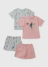 2 Pack Girls Pink Ballerina Pyjama Sets (1-7yrs) - 1 to 1 half years Image 1