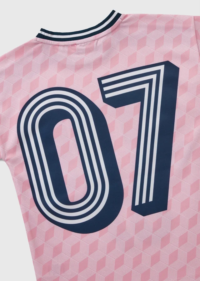 Girls Pink Football T-Shirt (7-15yrs)