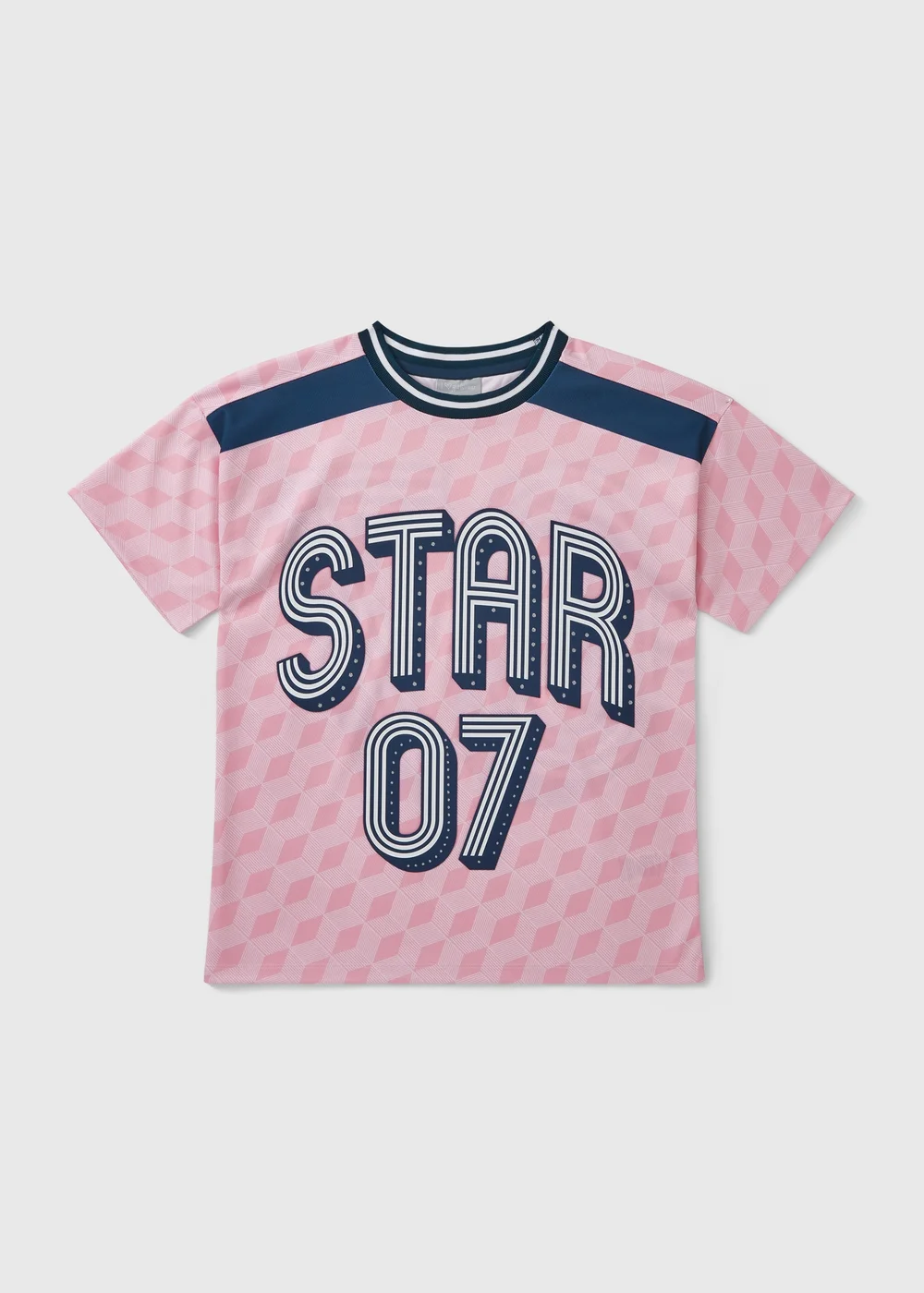 Girls Pink Football T-Shirt (7-15yrs) - Age 7 Years Image 1