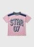 Girls Pink Football T-Shirt (7-15yrs) - Age 7 Years Image 1