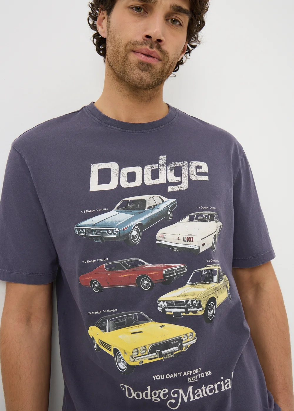 Navy Dodge Printed T Shirt - Small Image 2