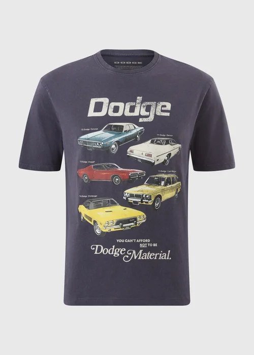 Navy Dodge Printed T Shirt - Small Image 3