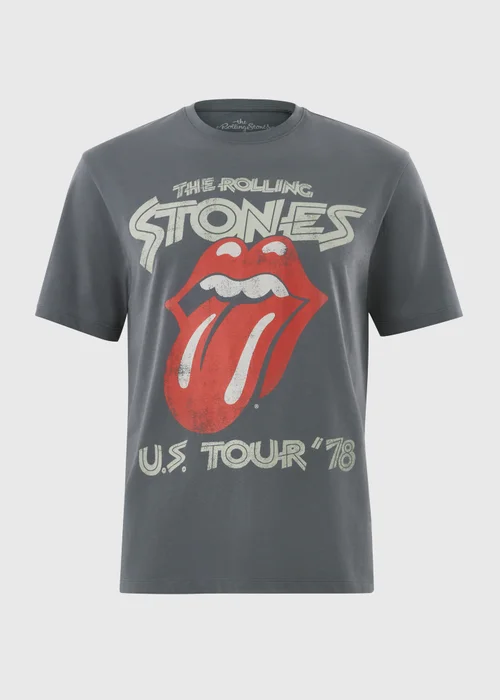 Grey Rolling Stones Band T-Shirt - Small Image 4