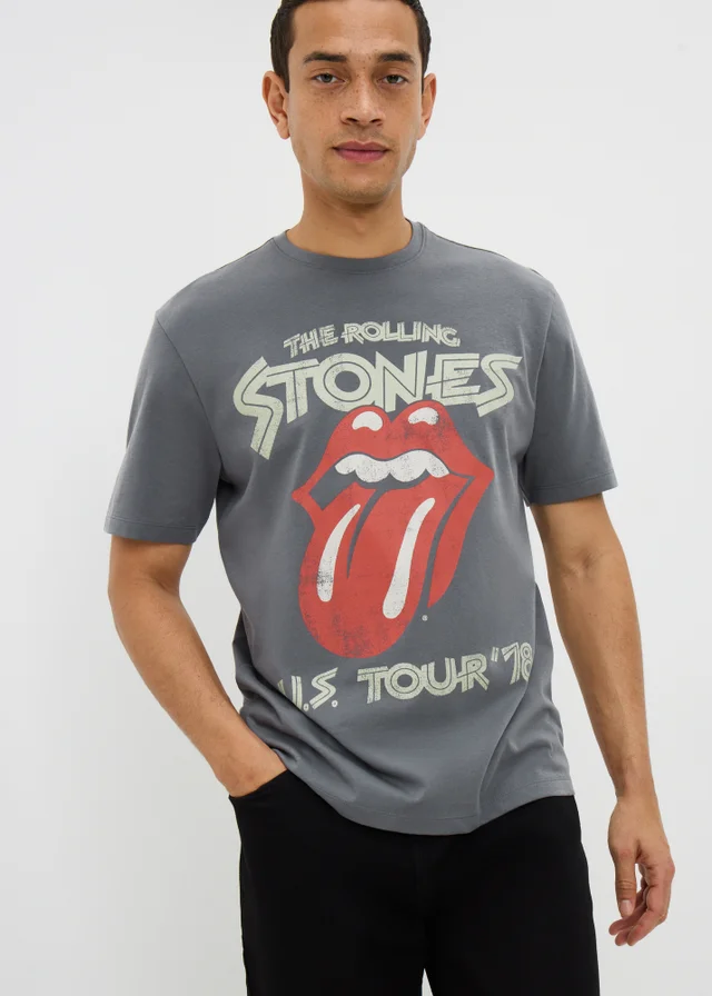 Grey Rolling Stones Band T-Shirt