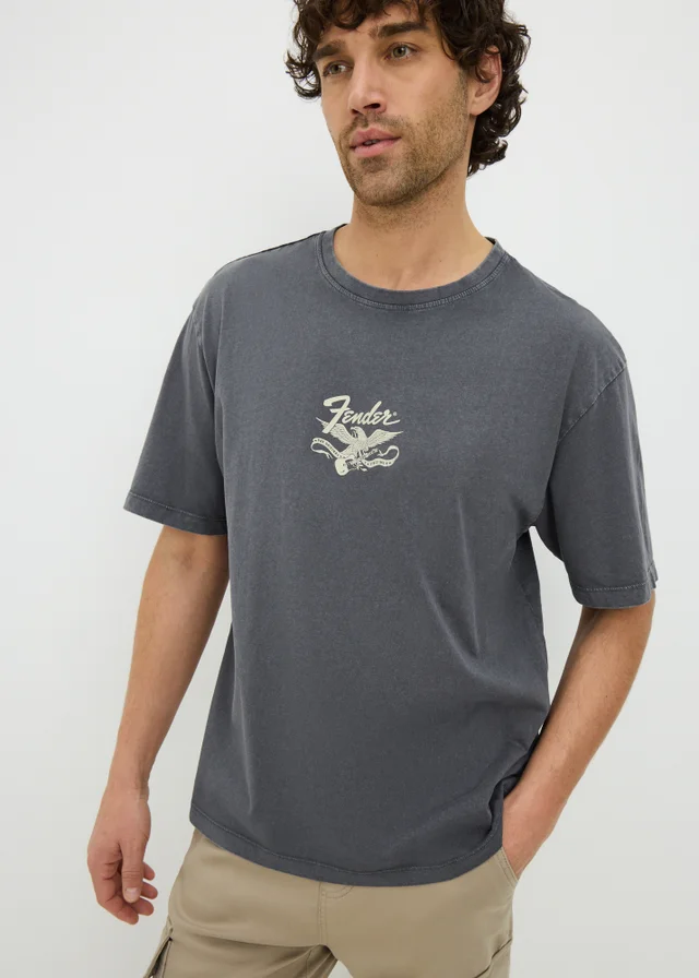 Charcoal Fender Back Graphic T-Shirt