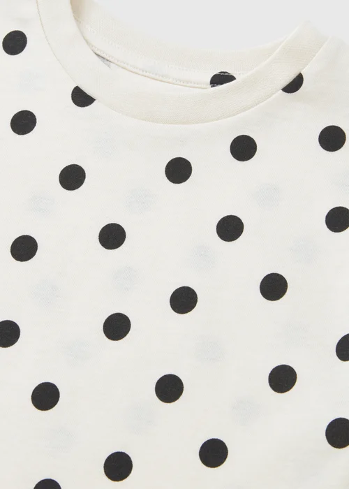 Girls Cream Polka Dot Dress (1-7yrs) - 1-1.5 Yrs Image 2