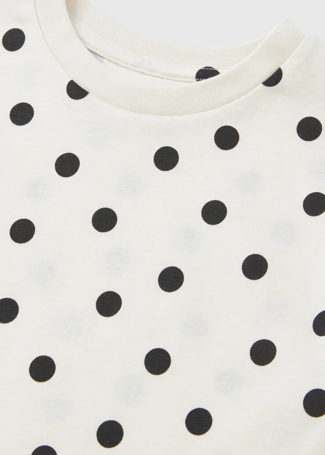 Girls Cream Polka Dot Dress (1-7yrs)