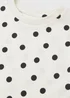 Girls Cream Polka Dot Dress (1-7yrs) - 1-1.5 Yrs Image 2