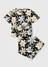 Black Floral Pyjama Set - Extra small Image 3