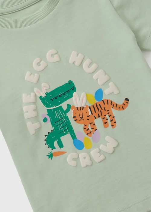 Boys Sage Easter Egg Hunt Crew Graphic T-Shirt (1-7yrs) - 1 to 1 half years Image 2