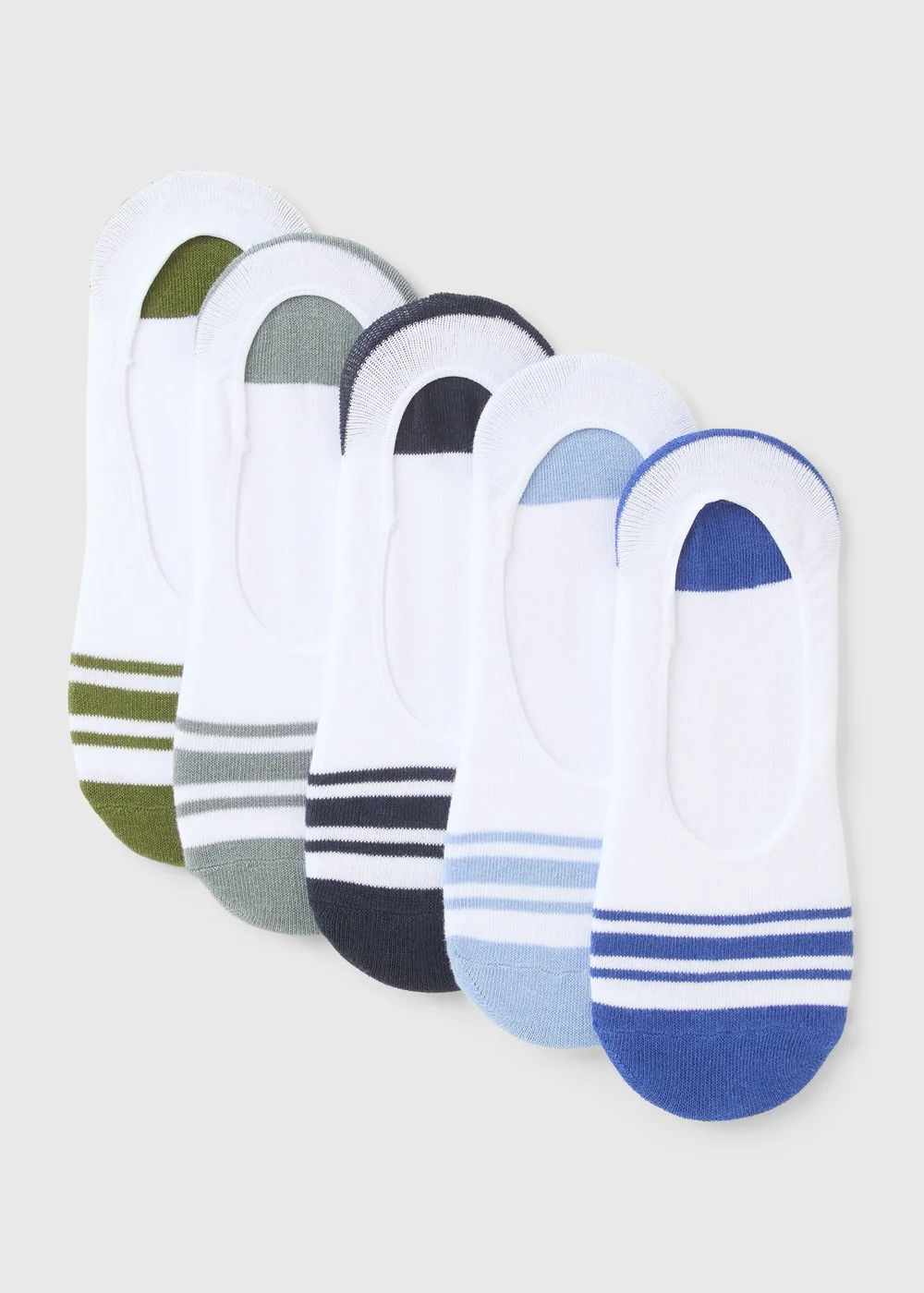 5 Pack White Invisible Trainer Liner Socks - Sizes 6 - 8.5 Image 1