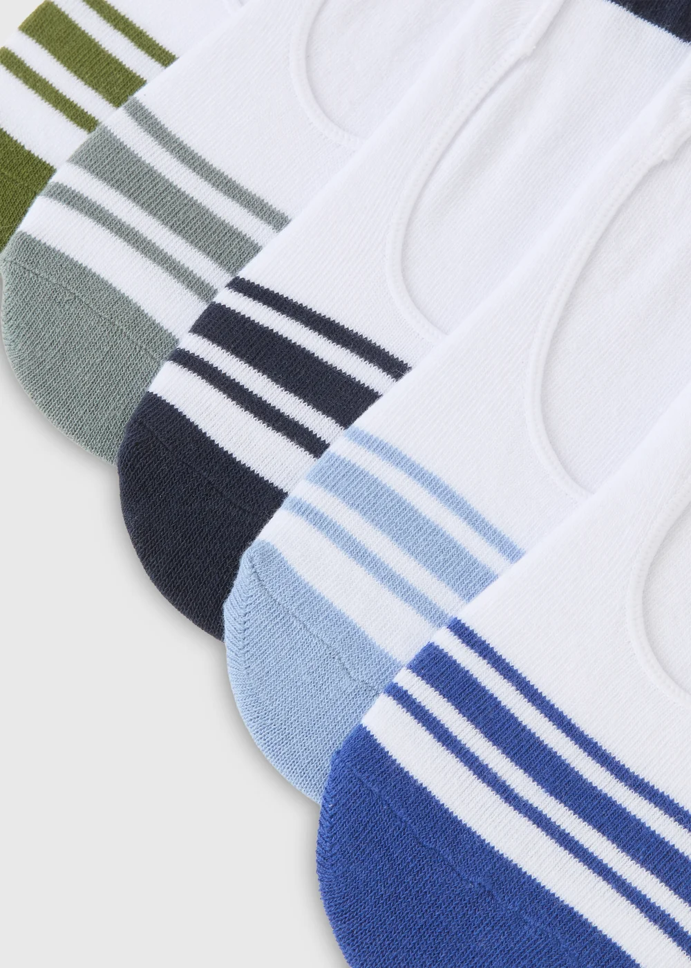 5 Pack White Invisible Trainer Liner Socks - Sizes 6 - 8.5 Image 2