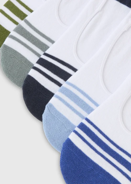 5 Pack White Invisible Trainer Liner Socks - Sizes 6 - 8.5 Image 2