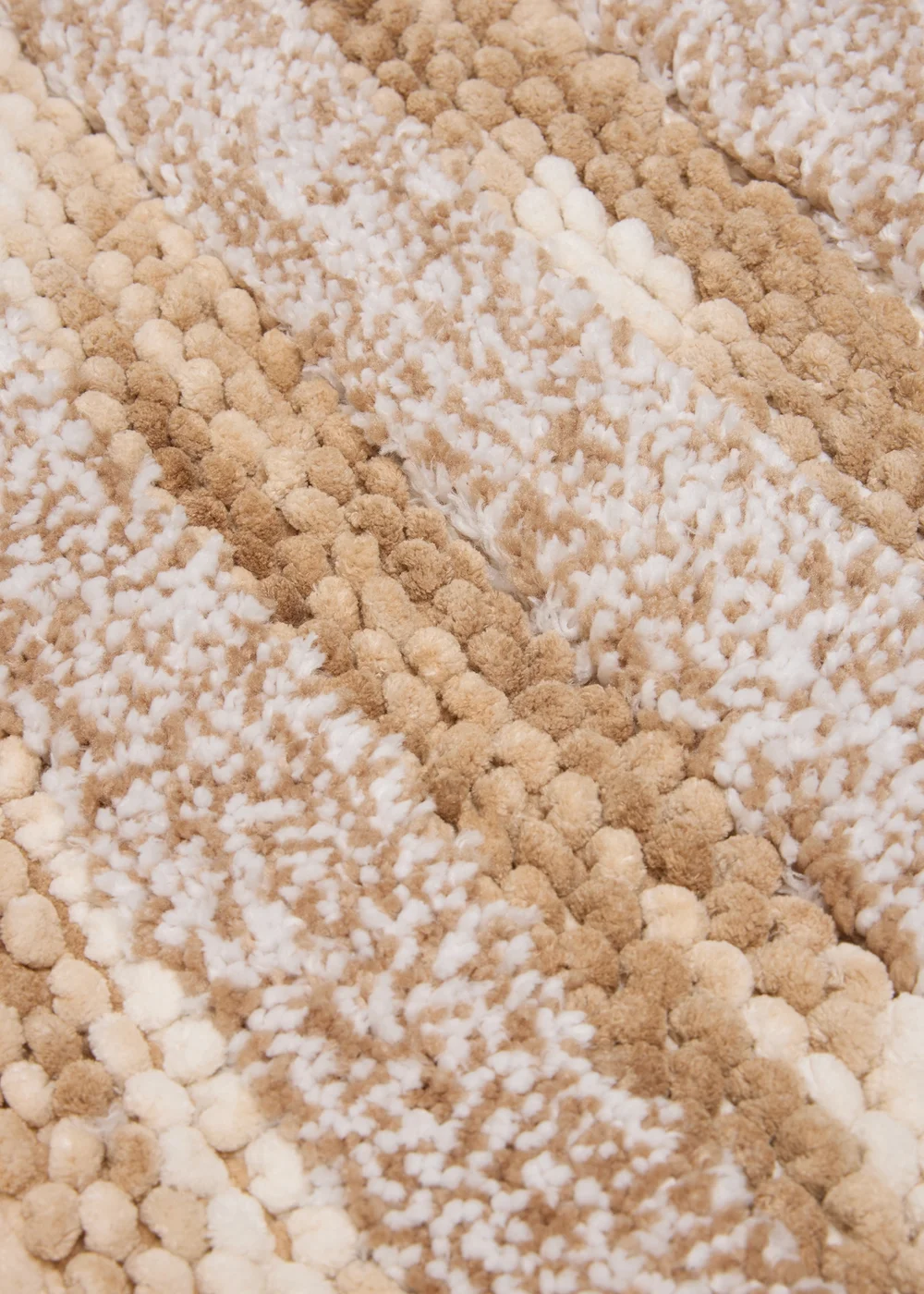 Brown Marl Chenille Bath Mat Image 2
