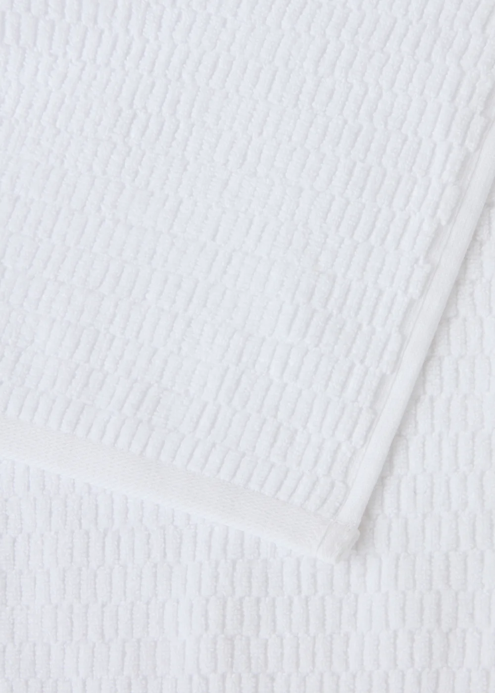 White Textured Brick Zero Twist - Hand Towel Image 2