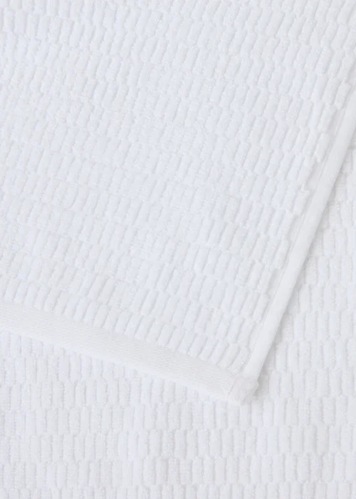 White Textured Brick Zero Twist - Hand Towel Image 2