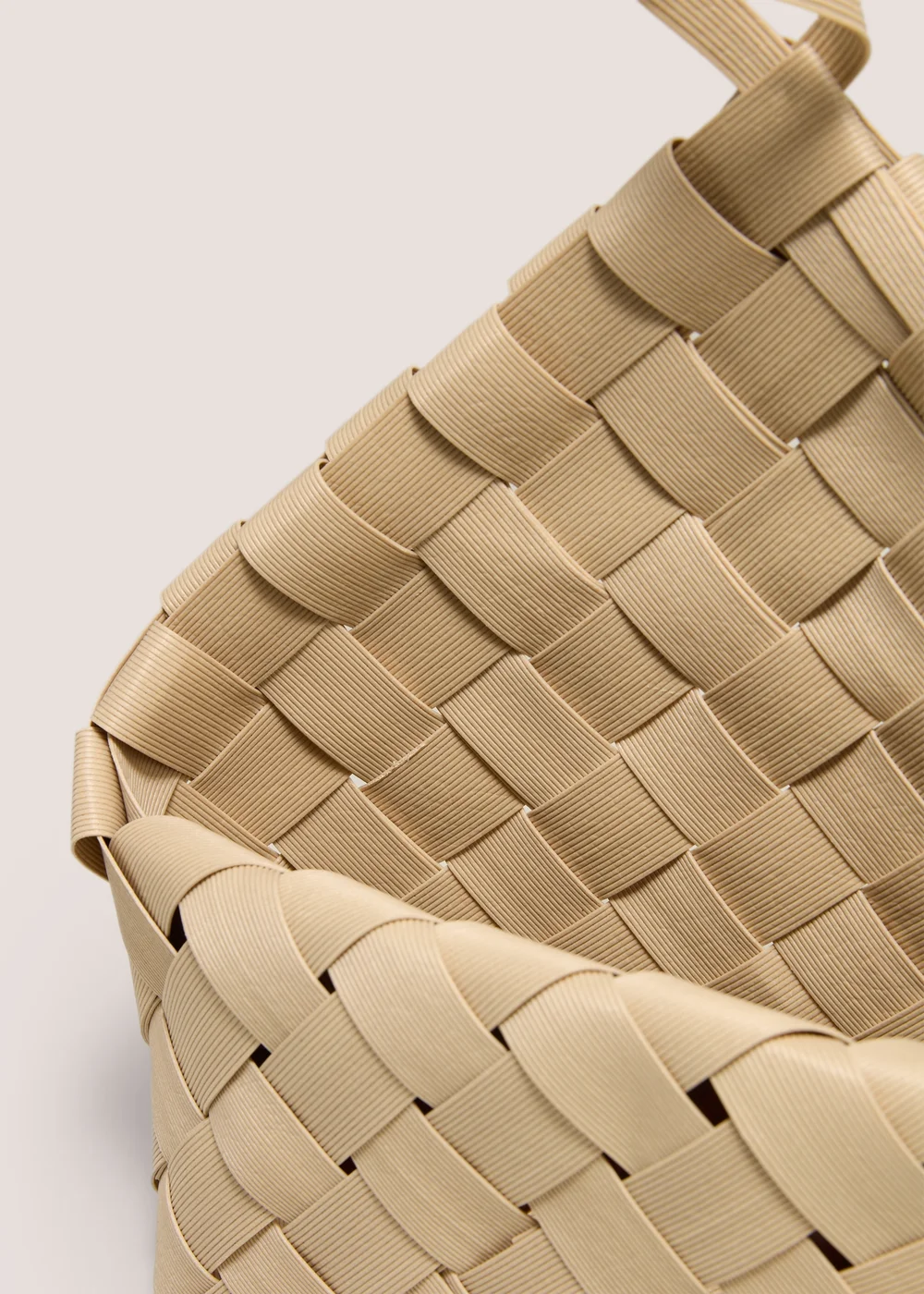 Neutral Woven Hanging Storage Basket Image 2