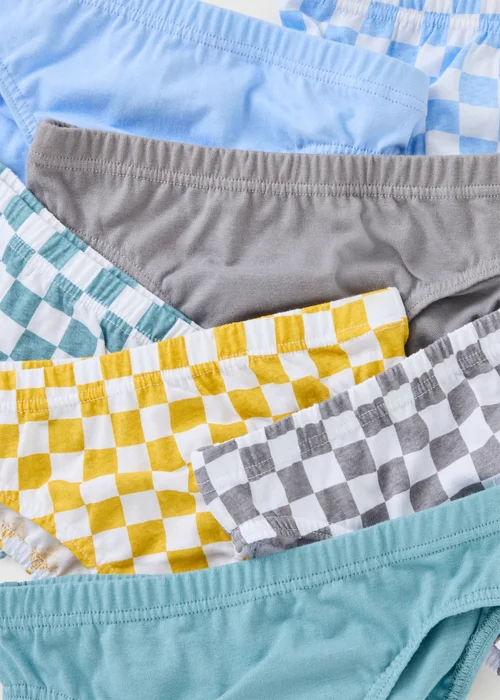 7 Pack Boys Multicoloured Checked Briefs (1-11 Years) - 1.5 - 2 Years Image 2