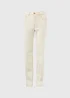 Ecru Straight Leg Jeans - Size 08 29 leg Image 1