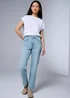 Light Wash Straight Leg Jeans - Size 08 29 leg Image 1