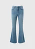 Blue Mid Wash Bootcut Jeans - Size 08 29 leg Image 4
