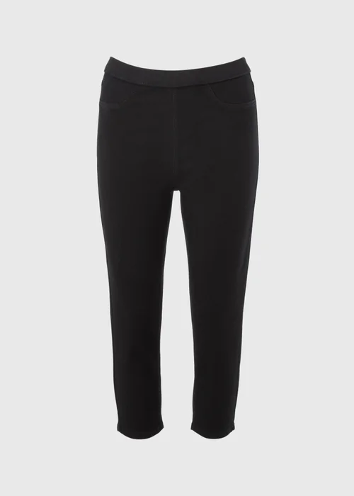 Black Cropped Jeggings - Size 8 Image 4
