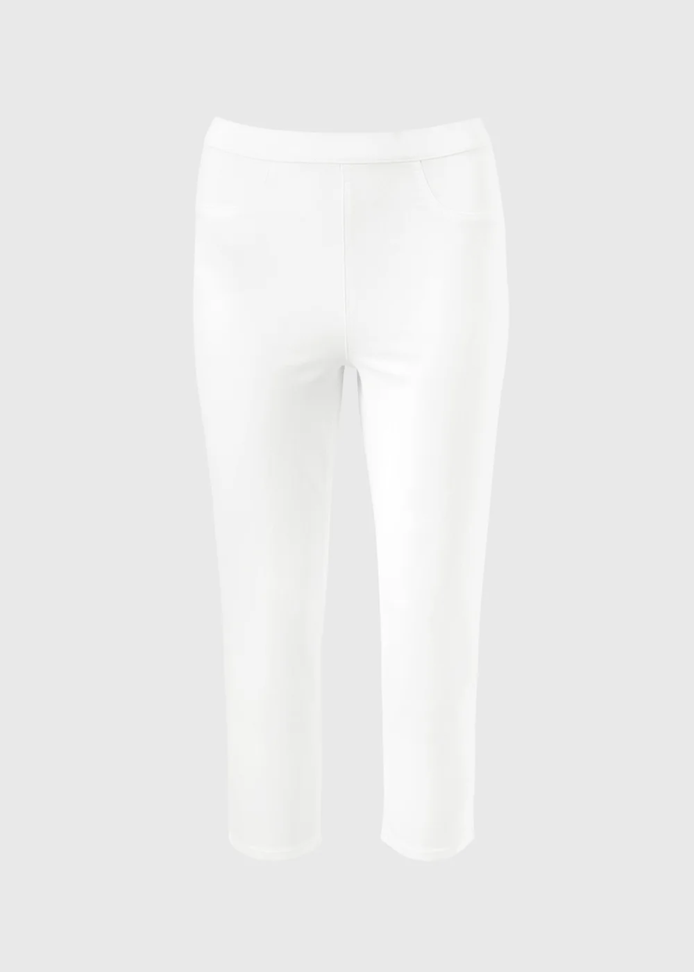 White Rosie Cropped Jeggings - Size 8 Image 1