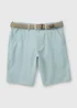 Lincoln Sage Green Belted Chino Shorts - 32 waist Image 3