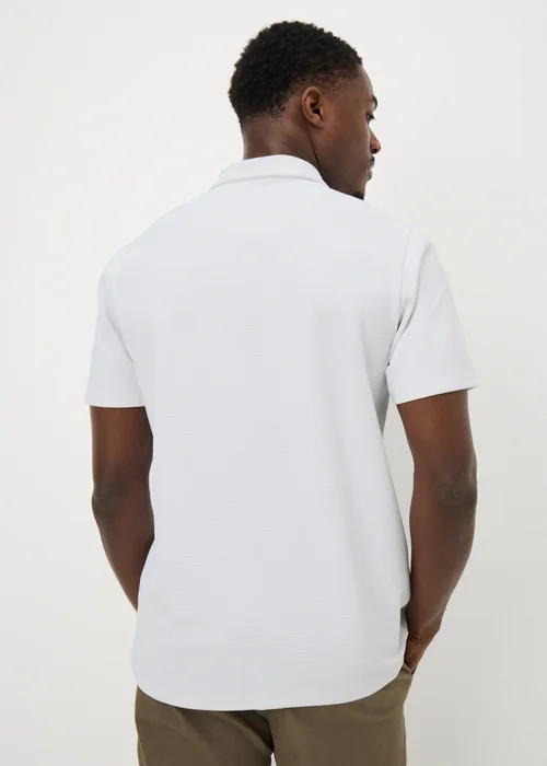 White Waffle Jersey Short Sleeve Shirt - Small Image 3