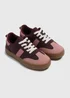 Girls Burgundy Panel Trainer (Younger 10-Older 5) - Size 10 Infants Image 1