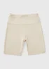 Girls Cream Soft Touch Cycling Shorts (7-15yrs) - Age 7 Years Image 1