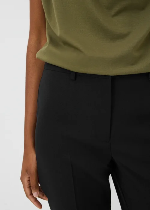 Petite Black Straight Leg Trousers - 8/L27 Image 3