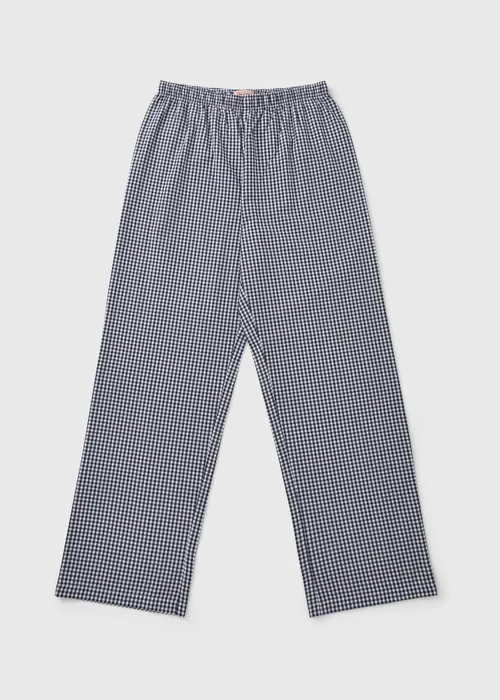 Navy Gingham Wide Leg Pyjama Bottoms - Extra small Image 2