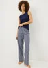 Navy Gingham Wide Leg Pyjama Bottoms - Extra small Image 1