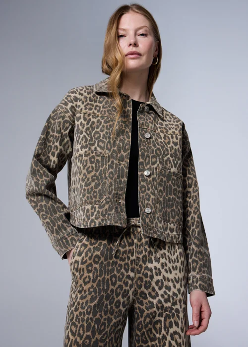 Brown Leopard Print Shacket - S Image 2