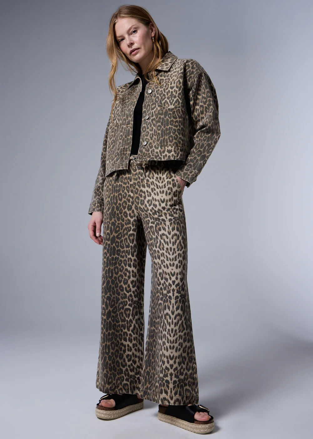 Brown Leopard Print Shacket - S Image 1