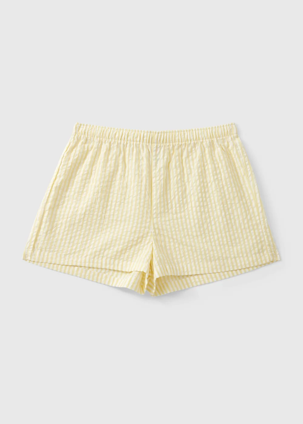Lemon Stripe Seersucker Pyjama Shorts - Extra small Image 3