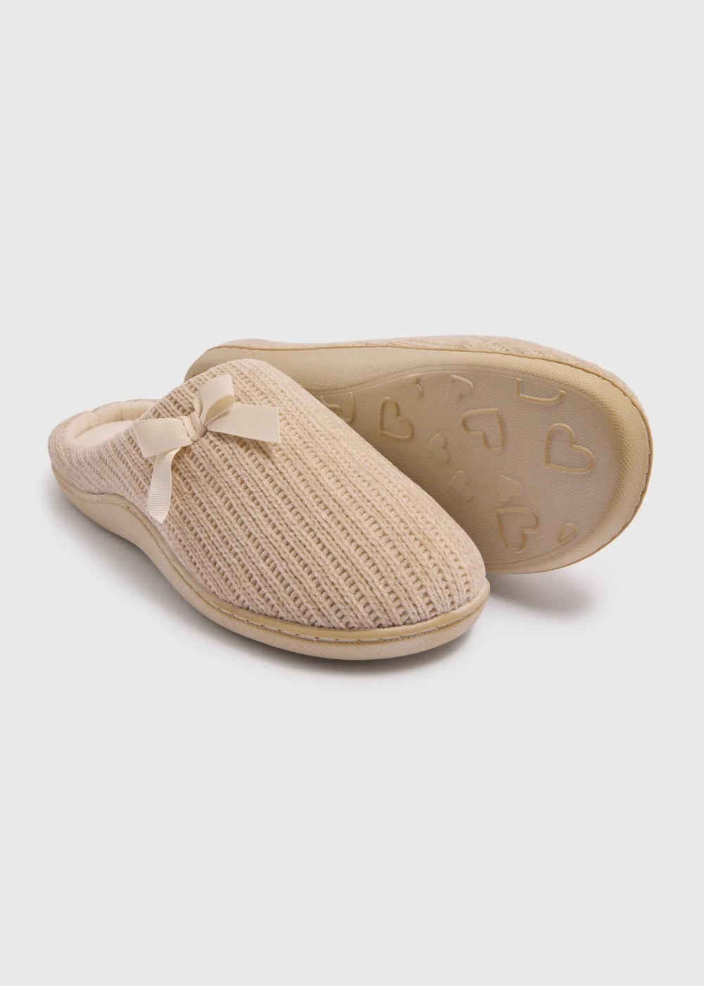 Cream Hidden Support Mule Slippers - Small Image 2