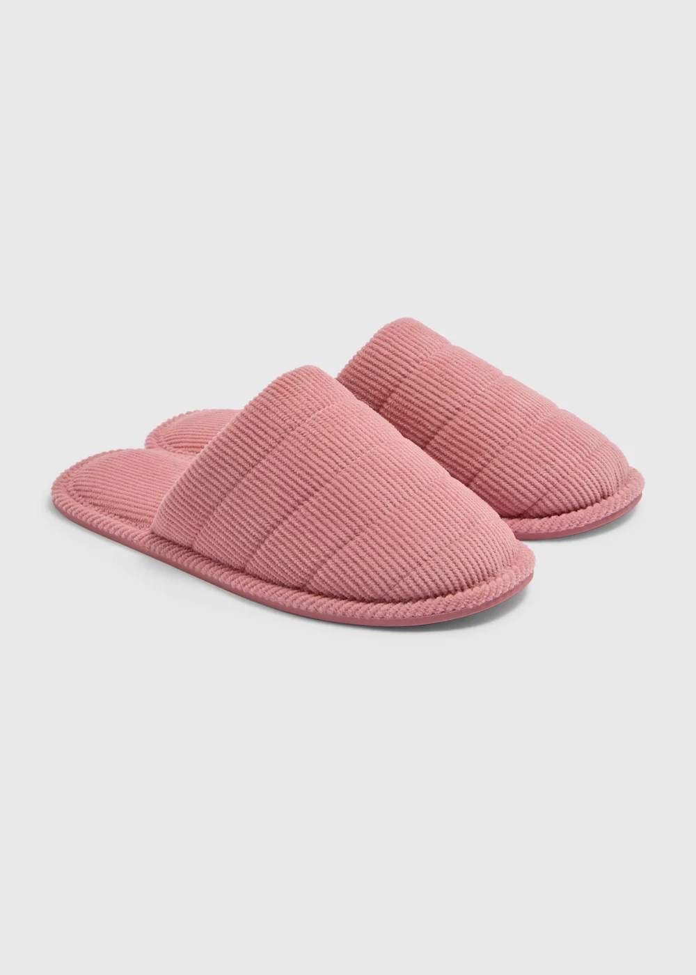 Pink Cord Closed Toe Slippers - Small Image 1