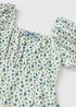 Girls Blue Ditsy Floral Dress (7-15yrs) - 7 Yrs Image 2