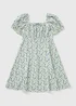 Girls Blue Ditsy Floral Dress (7-15yrs) - 7 Yrs Image 1
