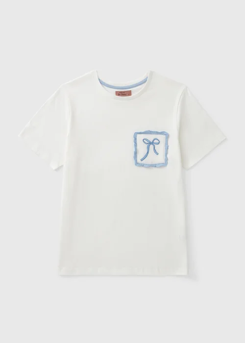 White Bow Pyjama Top - Extra small Image 3