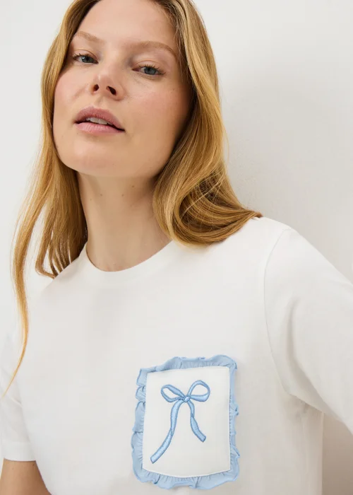 White Bow Pyjama Top - Extra small Image 2